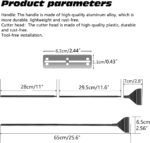 25.6inch Algae Scraper for Glass Aquariums Fish Tank Cleaner Tool with 10 Blades Aluminum Alloy Long Handle Tool-Less Installation - Image 6