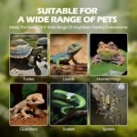 AZV Habitat Terrarium Enclosure, Small Reptile Tank with Bearded Dragon Hammock, Heat Lamp, Hide Cave for Small Reptiles, Amphibians, Lizard, Mantis, Spider, Geckos, Snake, Turtle, Frog, Chameleons - Image 7