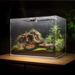 AZV Habitat Terrarium Enclosure, Small Reptile Tank with Bearded Dragon Hammock, Heat Lamp, Hide Cave for Small Reptiles, Amphibians, Lizard, Mantis, Spider, Geckos, Snake, Turtle, Frog, Chameleons - Image 8