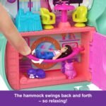 Polly Pocket Dolls and Playset, Set Sail Kitty Compact, Travel Toy with 1 Micro Doll, Pet Cats, Food & Fashion Styling Accessories - Image 6