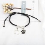 UJIMS Lucky Horse Gift Paw Print Horseshoe Braided Rope Bracelet Horseshoe Gift for Horse Lover Cowgirl Equestrian Gifts - Image 6