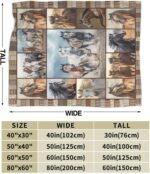 Horse Blaneket Western Horses Fleece Throw Blanket Fuzzy Plush Super Soft Cozy Warm Horse Decor Stuffed Animal Blanket Gifts for Boys Girls Kids Adult Men Women 40"x50" - Image 6