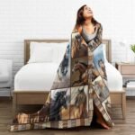 Horse Blaneket Western Horses Fleece Throw Blanket Fuzzy Plush Super Soft Cozy Warm Horse Decor Stuffed Animal Blanket Gifts for Boys Girls Kids Adult Men Women 40"x50" - Image 8