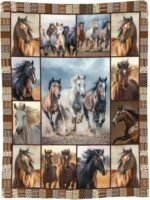 Horse Blaneket Western Horses Fleece Throw Blanket Fuzzy Plush Super Soft Cozy Warm Horse Decor Stuffed Animal Blanket Gifts for Boys Girls Kids Adult Men Women 40"x50" - Image 10