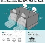 Medium Machine Washable Dog Car Seat Cover for Back Seat& Car Door Protector, Fits Sedans, Mid-Size SUV, Mid-Size Trucks - Dog Hammock for Cars- Waterproof Pet Car Accessories - Image 6