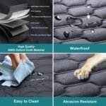 Medium Machine Washable Dog Car Seat Cover for Back Seat& Car Door Protector, Fits Sedans, Mid-Size SUV, Mid-Size Trucks - Dog Hammock for Cars- Waterproof Pet Car Accessories - Image 9
