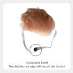 Pet Cat/Dog Blonde Wig with Tie - Iconic and Playful Toupee Hat, Cosplay Dress Up Clothing Costume Halloween Accessories (RedTie, M) - Image 5