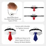 Pet Cat/Dog Blonde Wig with Tie - Iconic and Playful Toupee Hat, Cosplay Dress Up Clothing Costume Halloween Accessories (RedTie, M) - Image 6