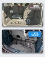 Cargo Liners Backrest Mat for Kia Carnival Accessories 2022-2025 with Hook&Loop Rear Trunk Mat Rear Seat Back Cover Protector All Weather Anti-Slip Split Dog Liner 3 PCS - Image 3