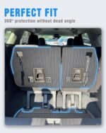 Cargo Liners Backrest Mat for Kia Carnival Accessories 2022-2025 with Hook&Loop Rear Trunk Mat Rear Seat Back Cover Protector All Weather Anti-Slip Split Dog Liner 3 PCS - Image 4