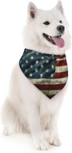 American Flag Vintage Dog Bandana Scarf Triangle Bibs Pet Accessories Cat Kerchief - Image 5
