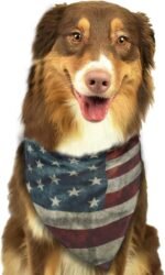 American Flag Vintage Dog Bandana Scarf Triangle Bibs Pet Accessories Cat Kerchief - Image 8