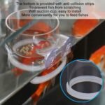 Fish Feeder, Acrylic Transparent Fish Feeding Ring Food Feeder with Suction Cup for Aquarium or Small Fish Turtle Aqarium Fishing - Image 5
