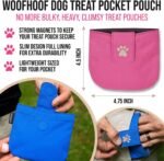 Dog Treat Pouch, Pink Pocket Sized Training Treat Pouch - Lightweight Dog Treat Holder with Magnetic Flap for Stability, Perfect Dog Accessories, Made of Durable Nylon, Machine Washable - Image 3