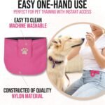 Dog Treat Pouch, Pink Pocket Sized Training Treat Pouch - Lightweight Dog Treat Holder with Magnetic Flap for Stability, Perfect Dog Accessories, Made of Durable Nylon, Machine Washable - Image 4