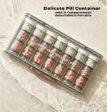 MURRI&MURRDI Upgraded Pill Organizer 3 Times a Day,Daily Pill Box Container with 21 Compartments,Large Weekly Medicine Case 7 Day, Travel Dispenser Holder for Vitamins,Fish Oils (D White) - Image 7