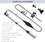 Aquarium Vacuum Gravel Cleaner, 4 in 1 Fish Tank Cleaner Vacuum, Hand Siphon Vacuum Gravel Cleaner, Vacuum Fish Tank Set with Water Flow Clamp, for Change Water, Wash Sand, Remove Dirt - Image 7