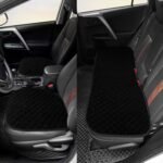 surpassme Car Seat Covers Universal Seat Covers for Car Accessories with Storage Pockets, Car Front Seat Covers and Rear Bench Coverfor Automotive, SUV, Truck, and Van(Black) - Image 6