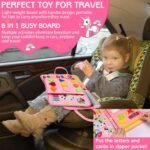 Esjay Toddler Busy Board Montessori Toys, Sensory Board Educational Activities for Learning Fine Motor Skills, Gifts for Girls Boys Toddlers, Travel Toys for Airplane Car,Fairy Horse - Image 5