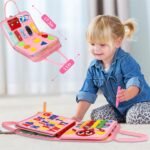 Esjay Toddler Busy Board Montessori Toys, Sensory Board Educational Activities for Learning Fine Motor Skills, Gifts for Girls Boys Toddlers, Travel Toys for Airplane Car,Fairy Horse - Image 6