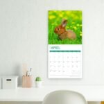2025 Baby Animals Monthly Wall Calendar by Bright Day, Includes Over 300 Stickers, 12 x 12 Inch - Image 8