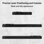 Belemay Compatible with iPhone 16 Plus Leather Case, Compatible with Magsafe, Premium Crazy Horse Leather [Vintage Aesthetic] Comfort Grip, Metal Buttons & Camera Bump Frame, (6.7") Black - Image 5