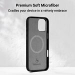 Belemay Compatible with iPhone 16 Plus Leather Case, Compatible with Magsafe, Premium Crazy Horse Leather [Vintage Aesthetic] Comfort Grip, Metal Buttons & Camera Bump Frame, (6.7") Black - Image 10