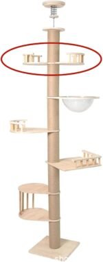 SHENGOCASE Cat Tree Tower Accessories Replacement Parts, Perch, Step, Platform Add-ons for Floor to Ceiling Cat Tree (15.7" x 23.6") - Image 8