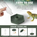 Reptile Water Dispenser-7.5 oz(250ml) Bearded Dragon Water Bowl - Small Water Dish for Tortoise - Bowls for Reptiles & Amphibians (S) - Image 4