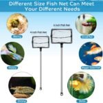 2 Pieces Fish Tank Net Aquarium Mesh Fish Net Long Handle Fish Net with Extendable 12.5-27.5 Inch Stainless Steel Catch Nets for Fish Tank Aquarium Accessories (4 Inch, 6 Inch) - Image 6