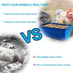 2 Pack Hanging Chicken Feeder,Fence Feed Trough with Clips Hanging Fence Feeders for Goat Duck Horse Chicken Goose Poultry Feed Trough Bucket Feeding Container for Livestock,（Dark Blue） - Image 9