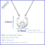 BEKECH Pet Lovers Gift Paw Horseshoe Pendent Necklace Dog Paw Good Luck Charm Horse Shoe Charm Jewelry Gift for Women Girls - Image 3