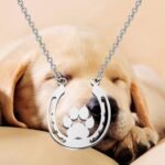 BEKECH Pet Lovers Gift Paw Horseshoe Pendent Necklace Dog Paw Good Luck Charm Horse Shoe Charm Jewelry Gift for Women Girls - Image 7