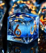 AUSTOR Liquid Core Koi Fish Resin DND Dice Set, 7-Die Glow in The Dark Dice Sharp Edge Polyhedral Dice Luminous Dice Role Playing Dice for Dungeons and Dragons RPG MTG Table Games - Image 4