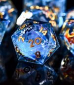 AUSTOR Liquid Core Koi Fish Resin DND Dice Set, 7-Die Glow in The Dark Dice Sharp Edge Polyhedral Dice Luminous Dice Role Playing Dice for Dungeons and Dragons RPG MTG Table Games - Image 5