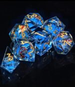AUSTOR Liquid Core Koi Fish Resin DND Dice Set, 7-Die Glow in The Dark Dice Sharp Edge Polyhedral Dice Luminous Dice Role Playing Dice for Dungeons and Dragons RPG MTG Table Games - Image 6