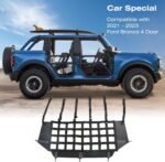 G Pet Net Vehicle Safety Mesh Dog Barrier Fit for Ford Bronco Accessories 2021-2023 4-Door, Rear Seat Trunk Cargo Isolation, Upgrade Car Pet Divider fits for Medium, Large Pets - Image 4