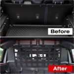 G Pet Net Vehicle Safety Mesh Dog Barrier Fit for Ford Bronco Accessories 2021-2023 4-Door, Rear Seat Trunk Cargo Isolation, Upgrade Car Pet Divider fits for Medium, Large Pets - Image 6