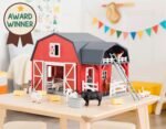Terra By Battat - 20 Pcs Wooden Animal Barn Toy - Farm Toy Set - Pretend Play Toys For Kids and Toddlers Ages 3+ - Image 3