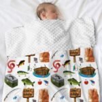 Fishing Baby Blanket for Boys, Gone Fishing Themed Toddler Soft Minky Blanket with Double Layer Dotted Backing, Newborn Nursery Baby Crib Receiving Blanket Fishing Boat Newborn, 30"x40" - Image 6