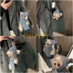 Dog Christmas Hat & Scarf Set for Small Dog Puppies Cats, Pet Woolen Hat Scarf Two Piece Set, Winter Warm Knitted Pet Hat Scarf Set, Autumn and Winter Accessories (Hat & Scarf) (Blue, Small) - Image 7