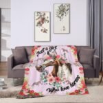 Horse Blanket Warm Soft Cozy Horse Flower Throw Blanket for Horse Lovers Gifts for Women Girls Plush Fluffy Horse Stuff Fleece Flannel Gifts Blankets for Kids Adults 50"X40" - Image 8