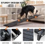 Dog Ramp for Car, SUV, Truck Foldable Car Ramp for Large Dogs, 63" L /71" L x 17.3" W Portable Pet Ramp with Non-Slip Rug Surface, Dog Stairs for Large Dogs (63" L x 17.3" W) - Image 5