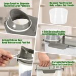 Dog Food Storage Container 5-7Lbs with Large Spout & Cup, 5L Cat Food Container Airtight, Travel Pet Dry Food Holder, BPA-Free Plastic Food Dispenser for Pet Food, Bird Seed, Fish Food, etc - Image 4