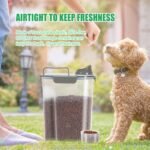 Dog Food Storage Container 5-7Lbs with Large Spout & Cup, 5L Cat Food Container Airtight, Travel Pet Dry Food Holder, BPA-Free Plastic Food Dispenser for Pet Food, Bird Seed, Fish Food, etc - Image 5