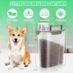 Dog Food Storage Container 5-7Lbs with Large Spout & Cup, 5L Cat Food Container Airtight, Travel Pet Dry Food Holder, BPA-Free Plastic Food Dispenser for Pet Food, Bird Seed, Fish Food, etc - Image 6