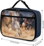 Horse Herd Reusable Lunch Box Insulated Lunch Bag Cooler Bag Lunchbox Meal Food Container Tote Bag for Women Kids Girls Boy School Camping Hiking Picnic Beach Travel - Image 4
