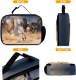 Horse Herd Reusable Lunch Box Insulated Lunch Bag Cooler Bag Lunchbox Meal Food Container Tote Bag for Women Kids Girls Boy School Camping Hiking Picnic Beach Travel - Image 5