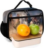 Horse Herd Reusable Lunch Box Insulated Lunch Bag Cooler Bag Lunchbox Meal Food Container Tote Bag for Women Kids Girls Boy School Camping Hiking Picnic Beach Travel - Image 7