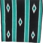 Majestic Ally 36"x 34" Navajo Design Acrylic Saddle Blanket -2.4 lbs (Turquoise Green and Black) - Image 6